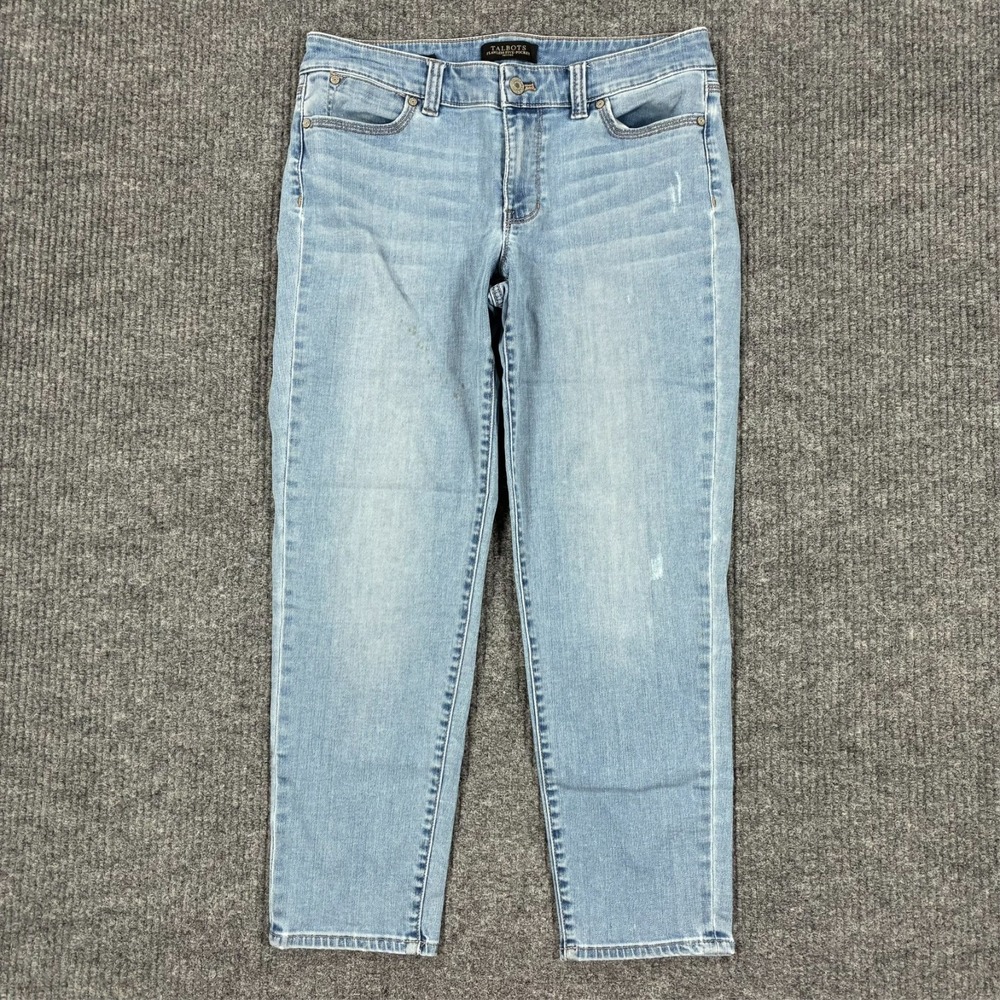 Talbots Flawless Five Pocket Boyfriend Jeans 6P Blue Denim Petites